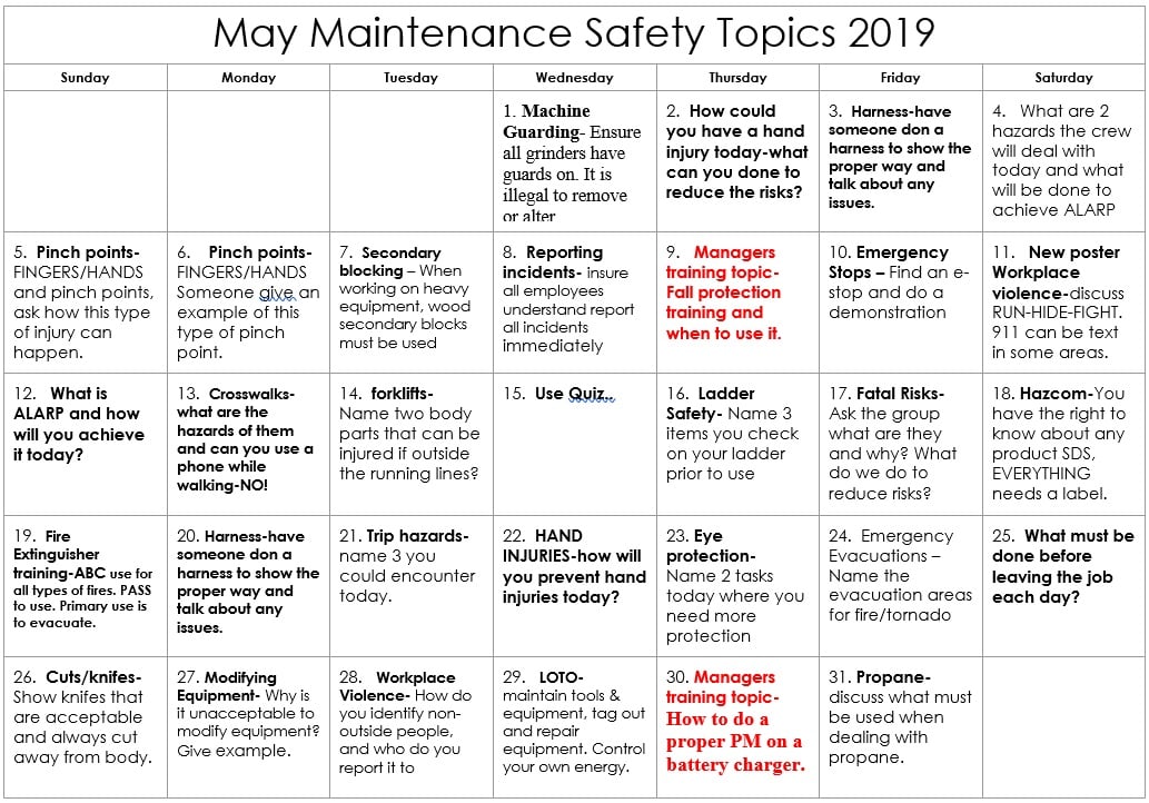 Safety Topics Workplace »